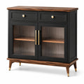 Credenza in Legno e Vetro con Ante e Cassetti